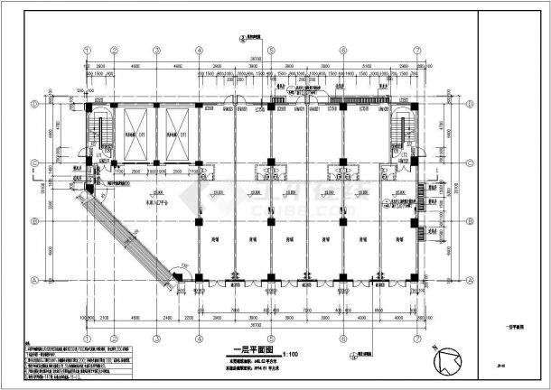 【新疆】5层现代风格立体停车库建筑设计施工图-图二