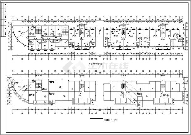 河南某地区劳动培训中心综合大楼建筑设计CAD全套图-图二
