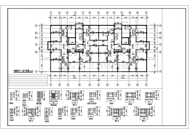 十七层中式风格住宅楼及单体建筑设计施工图-图二