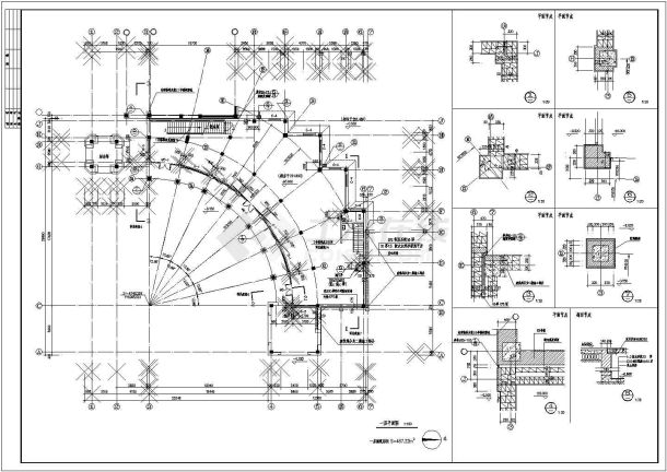 某912.42平方米两层住宅楼建筑cad设计施工图-图二