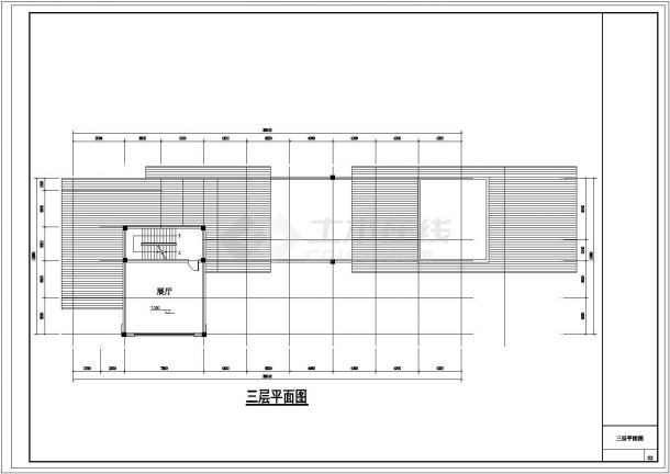 某县城候车室框架结构方案设计图纸-图二