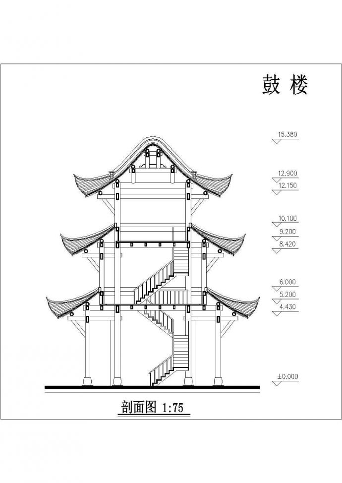 某市宝轮寺保护修复规划与设计CAD图纸_图1