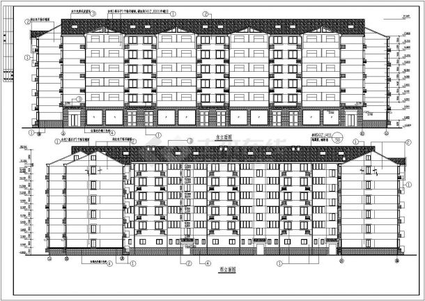 某大型住宅楼建筑cad施工设计扩出图-图一