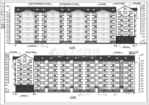 某大型住宅楼建筑cad施工设计扩出图-图二