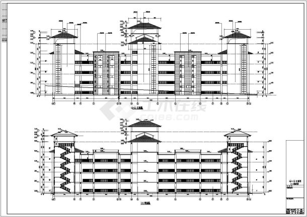 【贵州】二十六层中学校园建筑施工图-图二