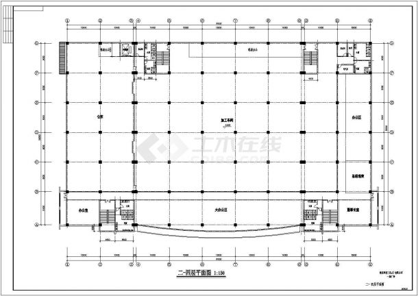 【江苏】3层现代风格科技厂区建筑设计施工图（含效果图）-图二