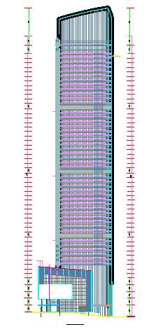 【深圳】56层玻璃幕墙办公大厦建筑设计施工图（含效果图）-图二