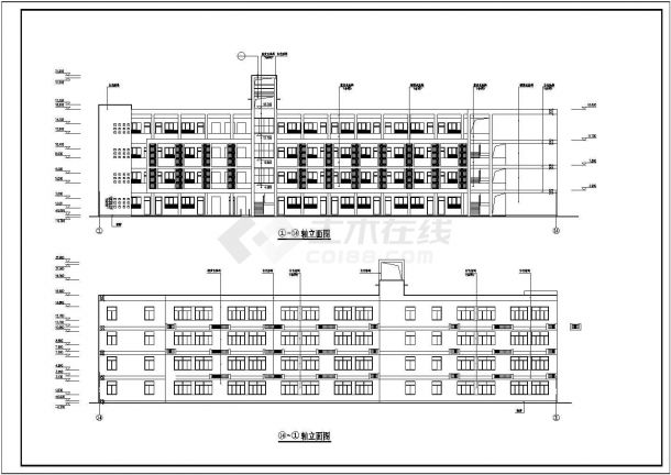 【遵义市】四层小学教学楼建筑施工图纸-图二