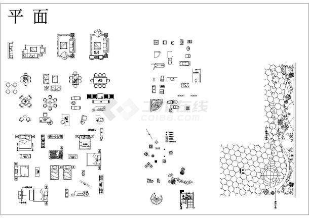CAD制图常用素材平立面大图库设计图-图二