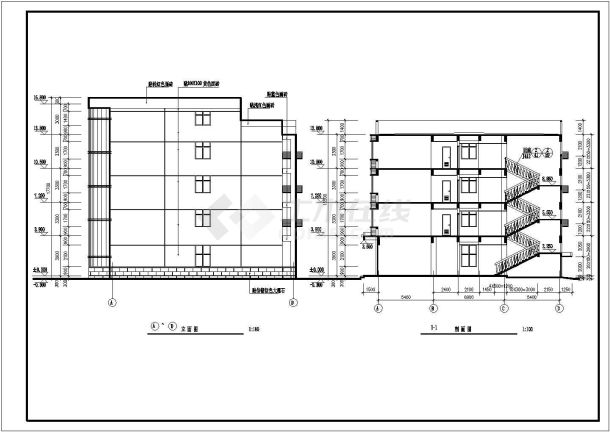 广东某地区宾馆建筑设计CAD施工方案图-图二