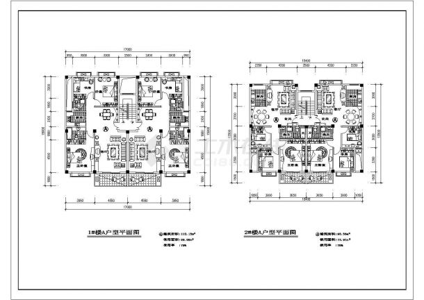 某地区三角型住宅楼户型CAD平面图纸-图二