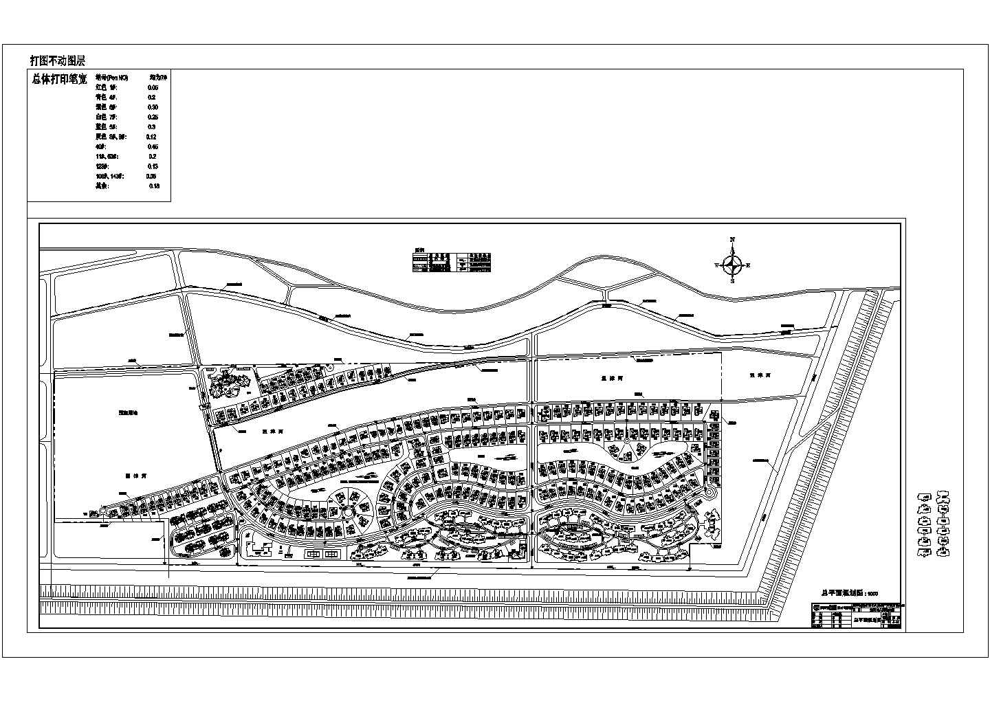 某城乡结合区建筑规划cad平面施工图