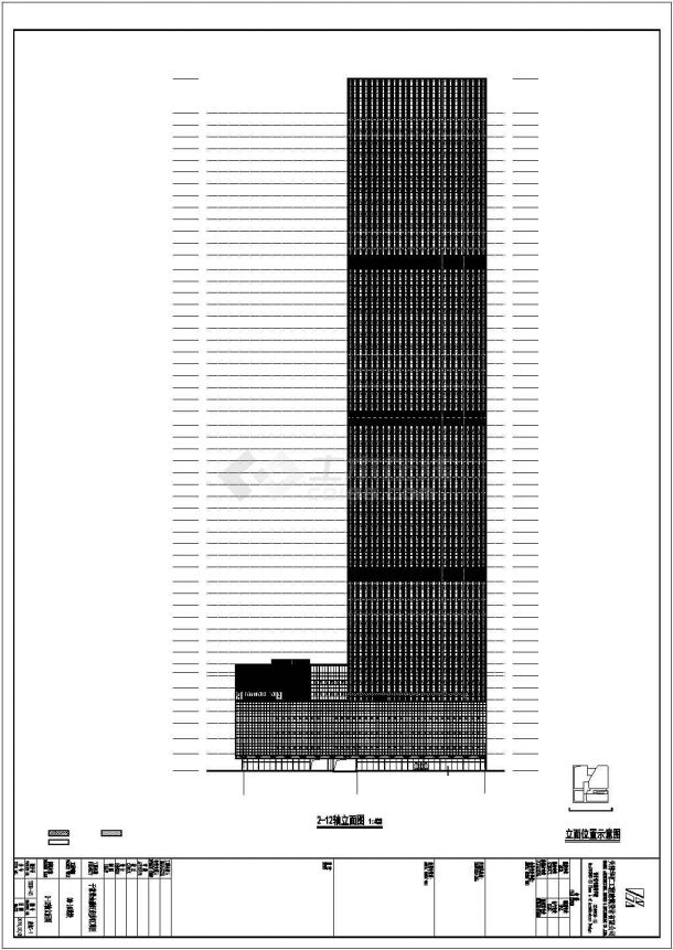 某245米超高层办公楼全套建筑施工图纸-图一