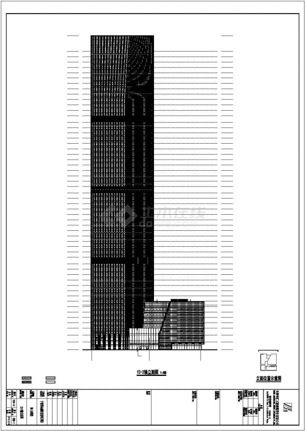 某245米超高层办公楼全套建筑施工图纸-图二