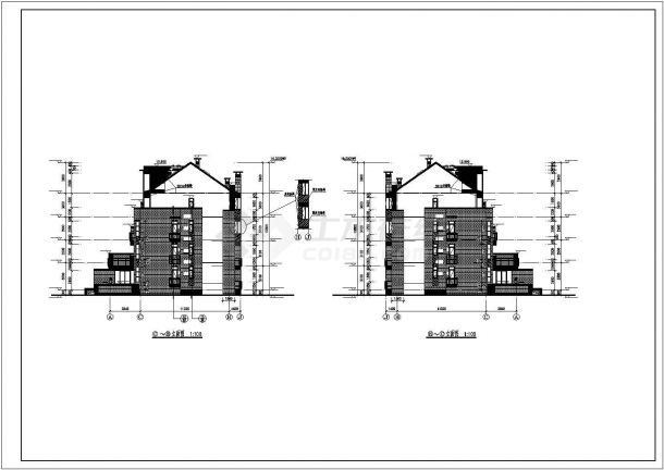 江苏某地区阳房建筑设计CAD施工图-图二