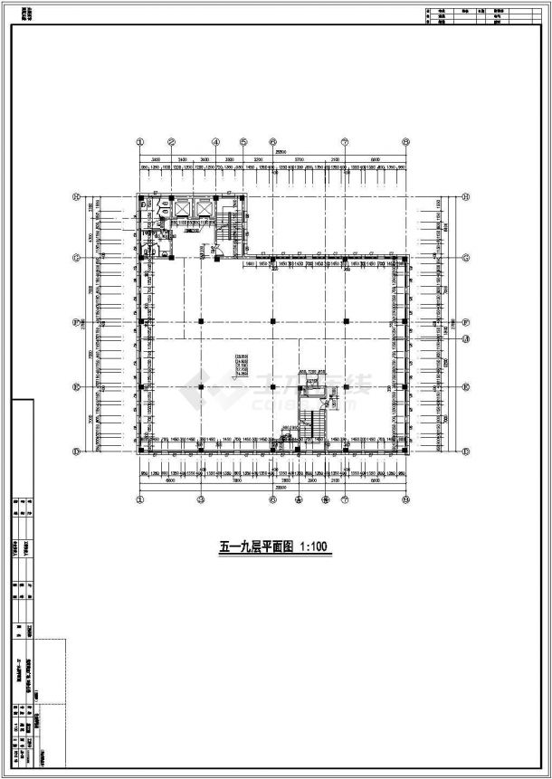 【宁波】某办公楼建筑设计施工图纸-图一