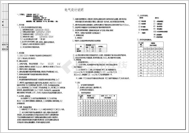 某地某多层仓库电气设计施工图，含设计说明-图一