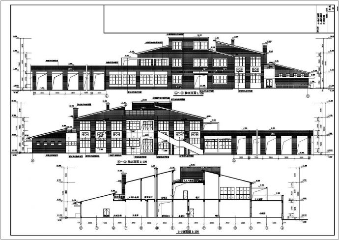 某2层框架结构食堂建筑设计施工图_图1