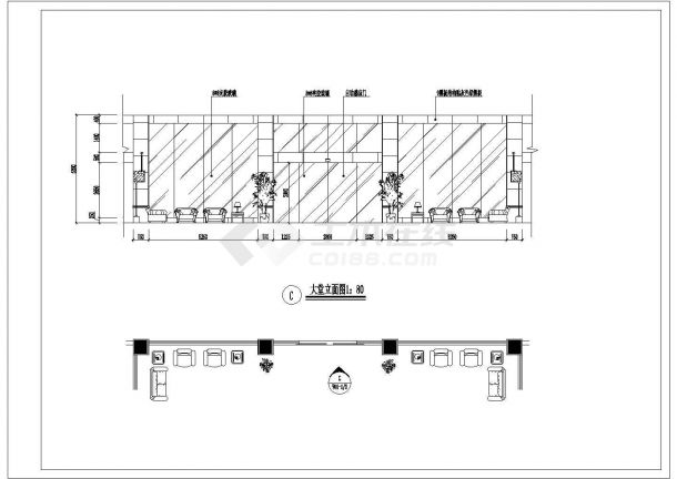 【中山】某公司办公室装修方案设计CAD图纸-图二