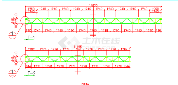 空间桁架式节点构造檩条图纸（详细）-图一