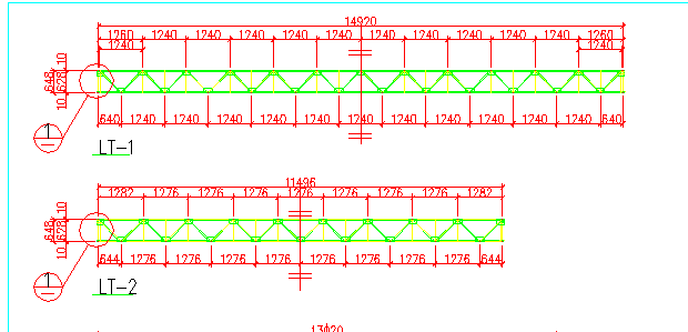 空间桁架式节点构造檩条图纸（详细）_图1