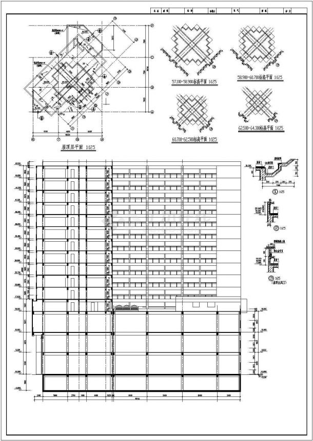 某地区多层住宅楼全套建筑施工设计图-图二