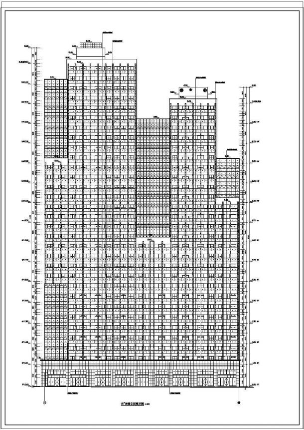 某16层高层住宅楼建筑图(框剪结构)-图二