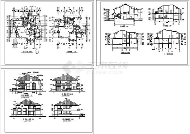 某地区二层独栋别墅效果图、施工图配套(设计说明）-图一