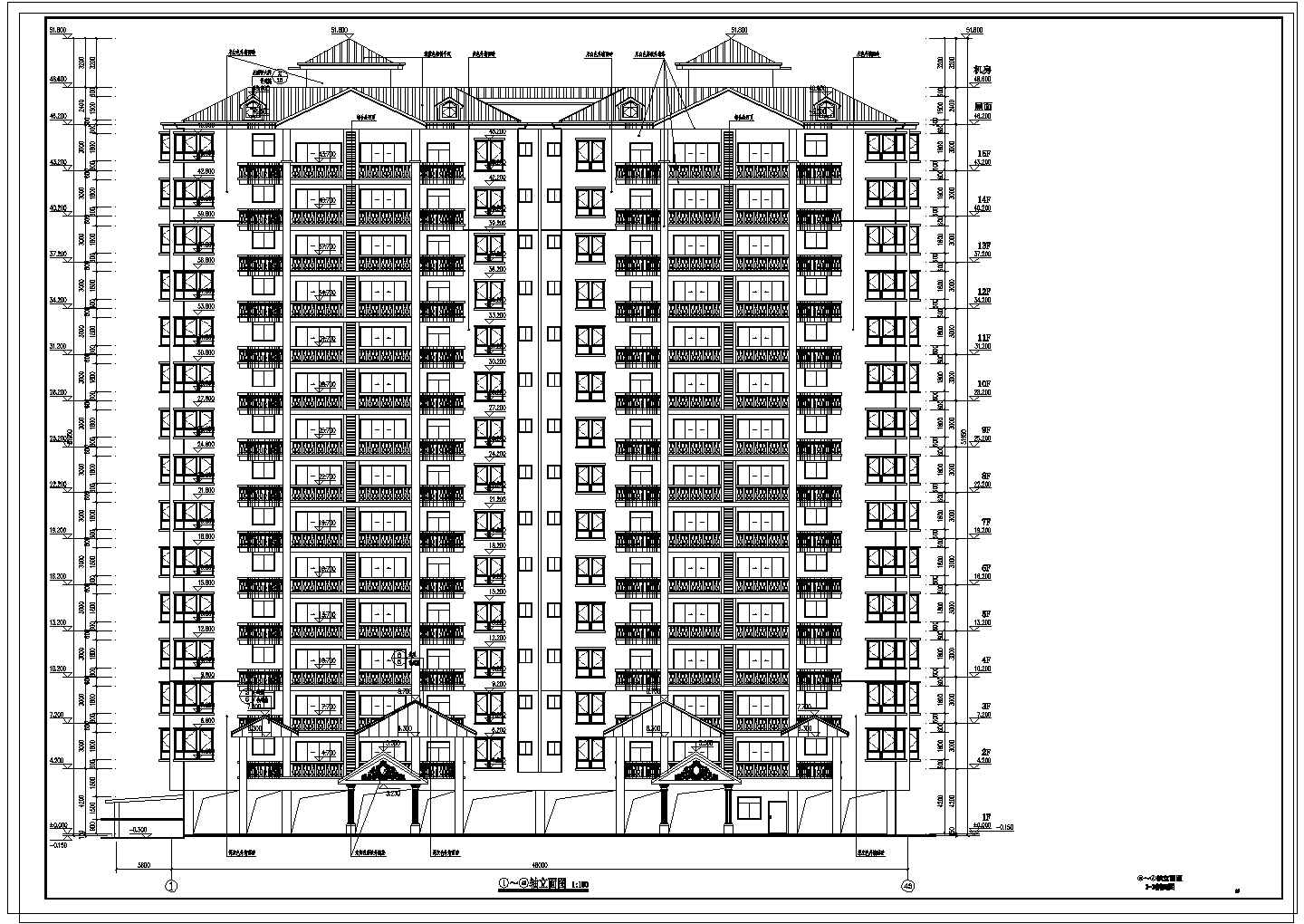 【湖南】某二类高层住宅建筑设计施工图