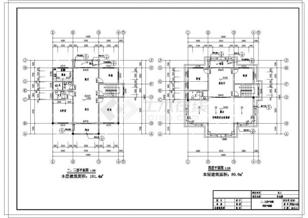 某4层砖混结构私人别墅设计施工图-图二