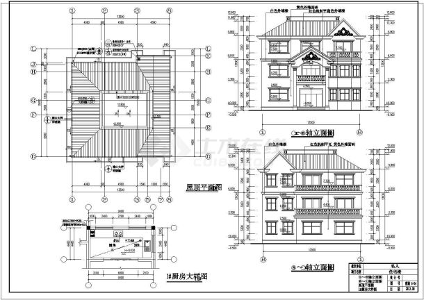 某地某3层私人别墅建筑设计施工图-图二