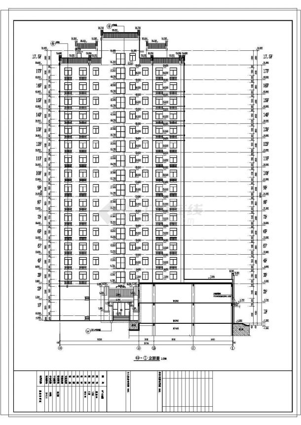 【河南】某高层住宅楼建筑设计施工图-图二