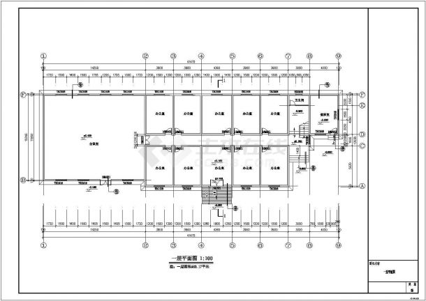 某厂区内各类建筑设计施工图（包括实验楼、配电房）-图二