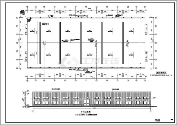 广东省某城市郊区两层工厂CAD建筑图-图一