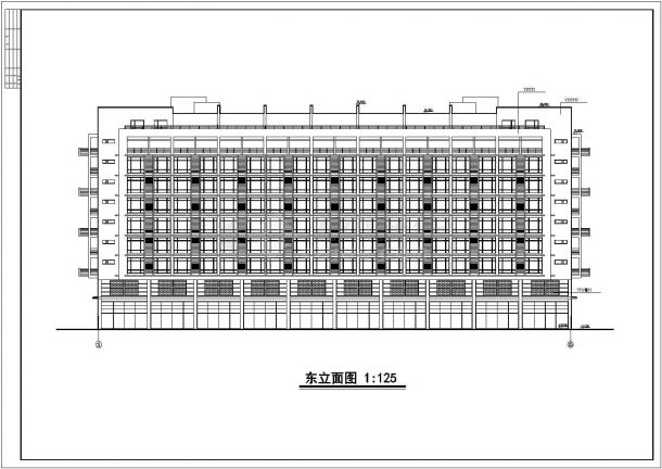 湖南某地区小高层单身公寓建筑设计cad方案图-图一