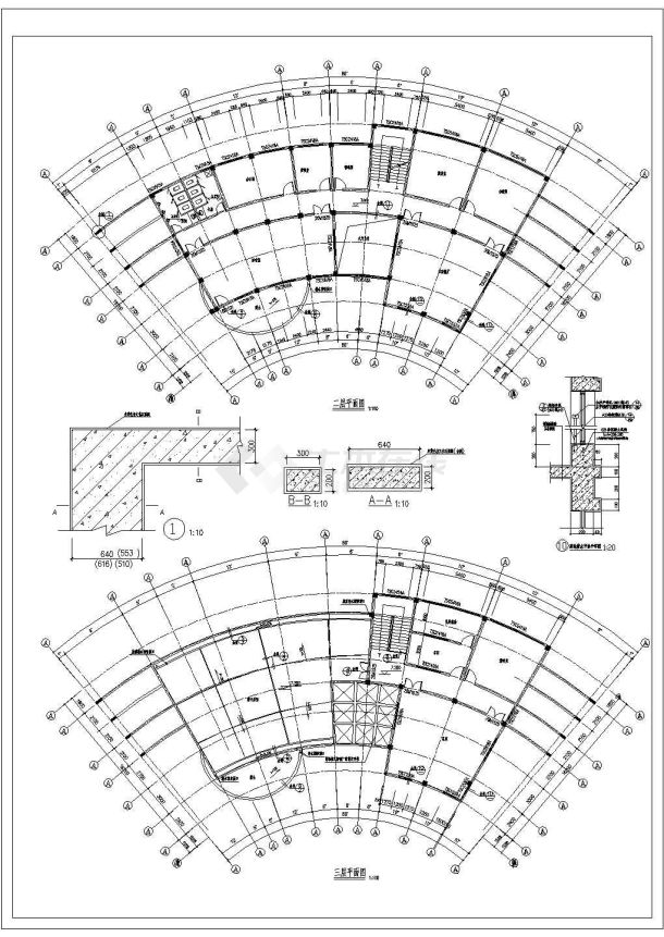 上海某地小区会所设计cad建筑施工图-图二