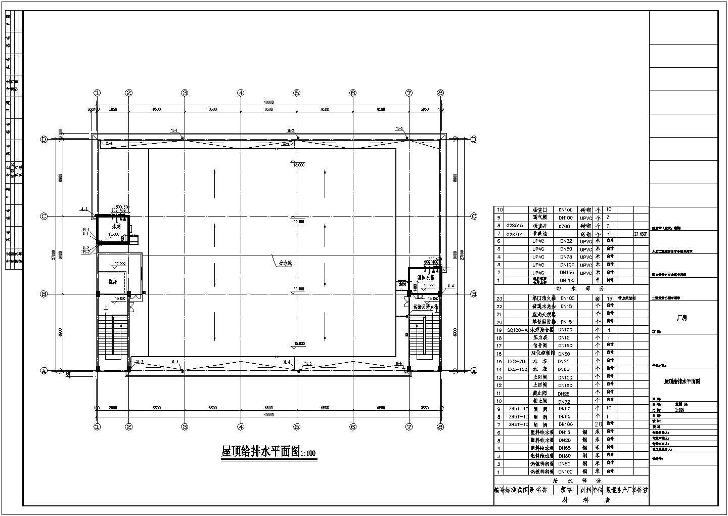 深圳某工业区厂房给排水设计施工图