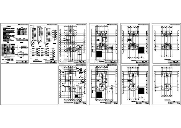 湖南某县城多层商住楼电气设计图纸-图一