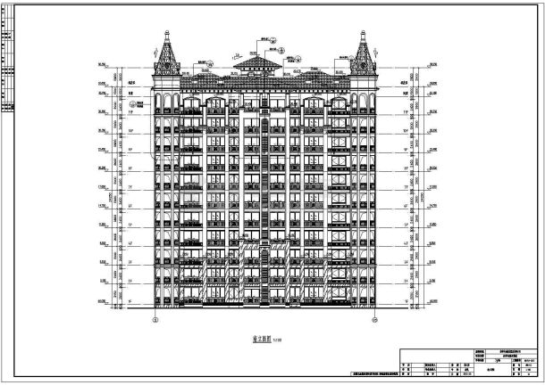 【山东】某地某高层住宅建筑设计施工图-图一
