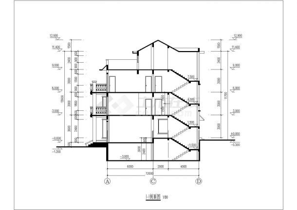现代风格别墅建筑完整构造图（含效果图）-图二