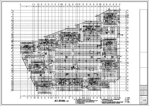 【江苏省】某地某小区地下车库建筑设计施工图-图一