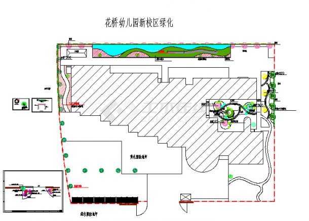 【上海】花桥幼儿园园林景观设计图纸-图一