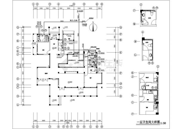 某地区别墅给排水设计CAD施工图-图二