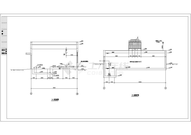某地区工厂循环水泵站CAD施工图-图一