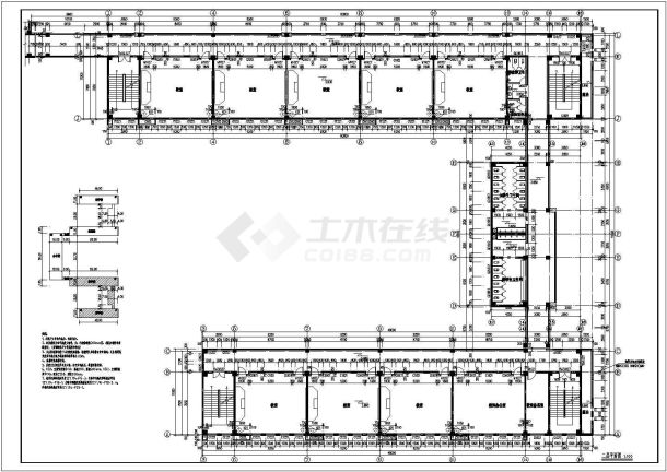 【河南省】某地某小学教学楼建筑施工图-图二