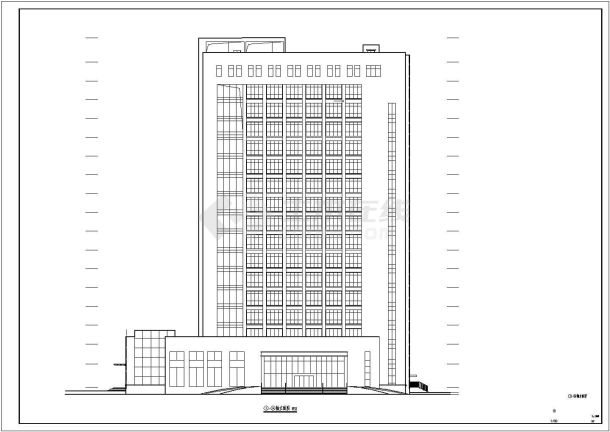 【江西省】某地某高层服务办公楼建筑设计施工图-图一