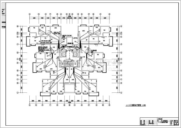 某地区三十层住宅楼电气设计CAD图-图二