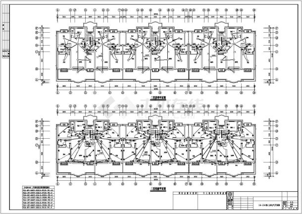 某地区豪华景苑多层住宅电气设计CAD图-图二