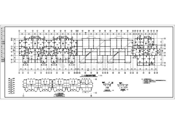 某七层条形基础顶砖混结构住宅楼结构施工图-图二