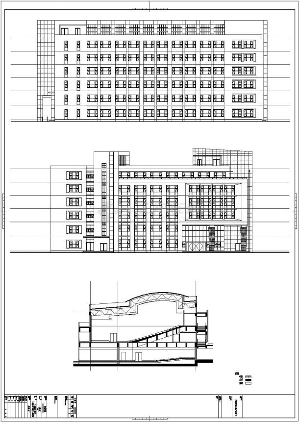 某大学六层教学楼建筑施工图（含报告书）-图二